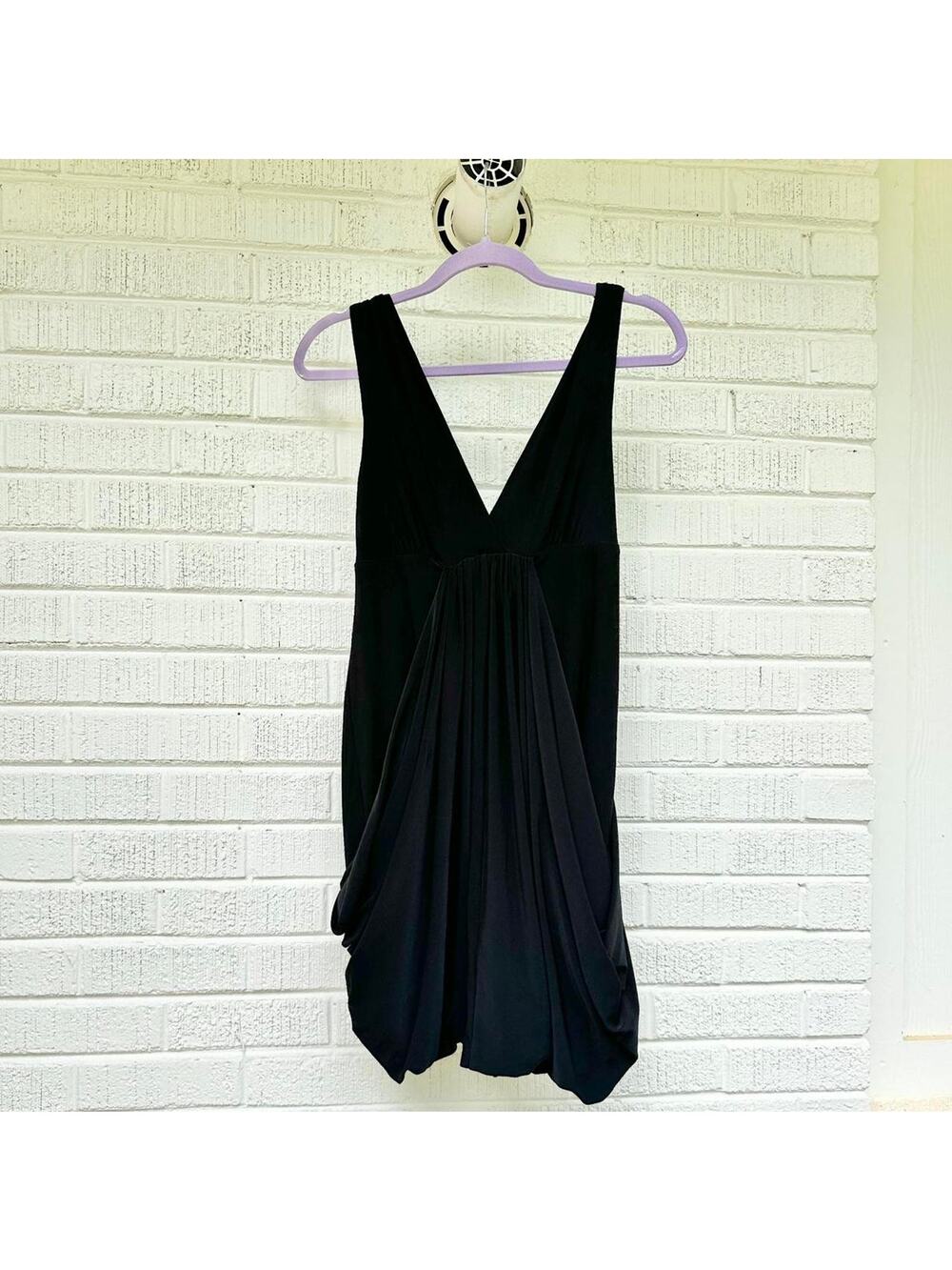 Vintage Y2K Essentials by A.B.S Black Drape Mini Dress